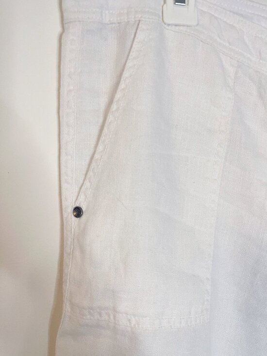 Michael Stars 100% Linen White Wide Leg Pants Women’s Drawstring Size Large NWT - Picture 8 of 9